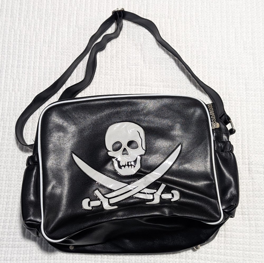 Sourpuss jolly roger Diaper Bag
